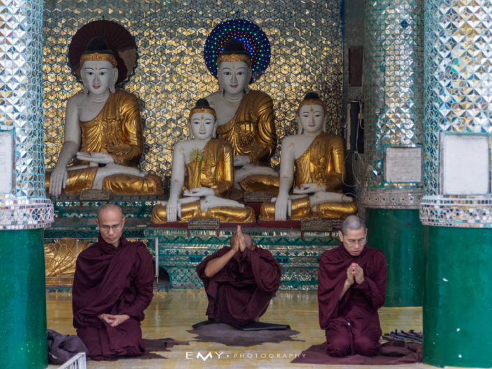 Monks prying Myanmar Asia