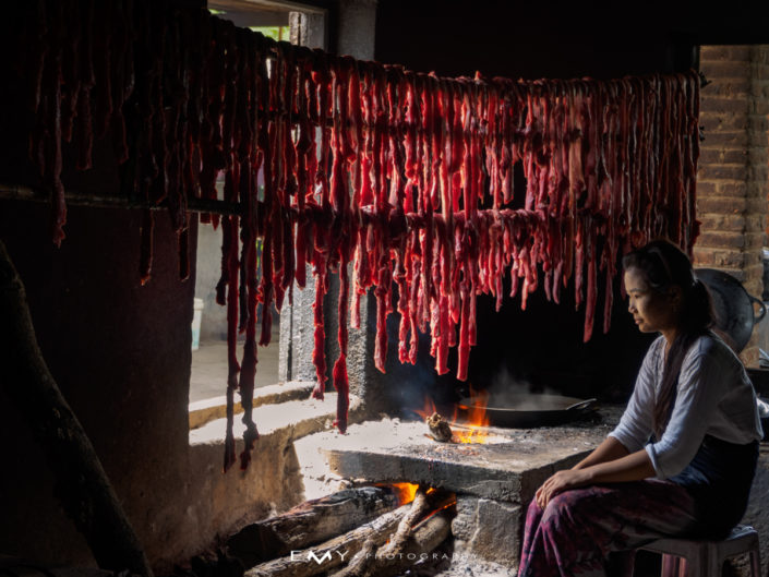Meat window Myanmar Asia